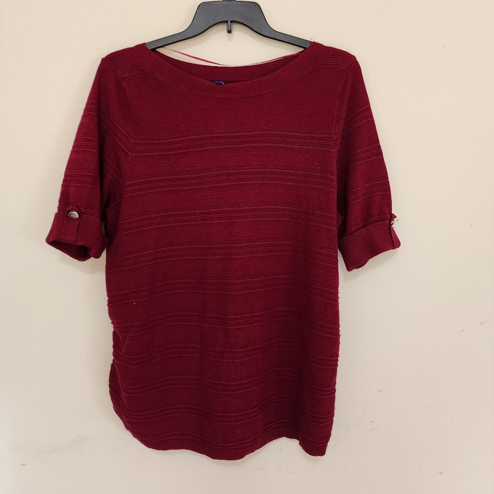 Burgundy Sweater Top